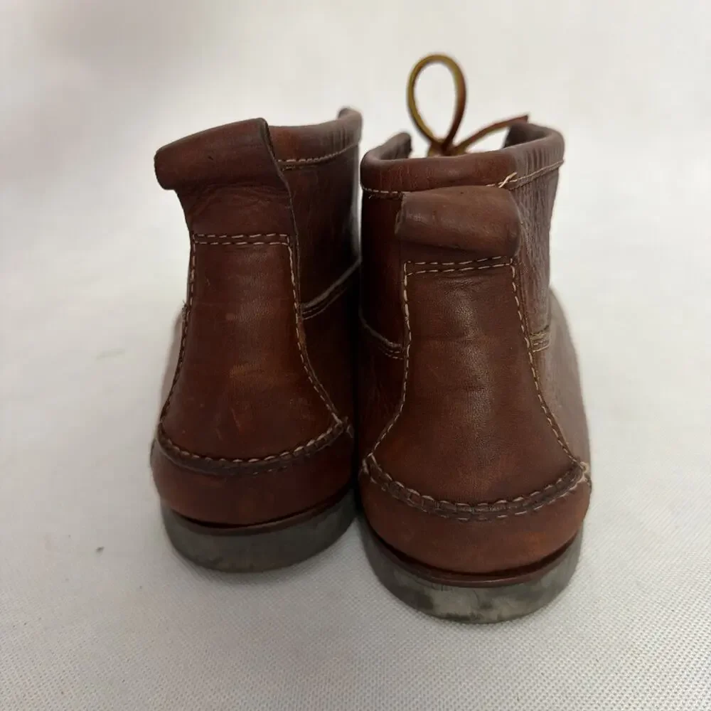 L.L. Bean Signature Brown Leather Jackman Ranger Moc Chukka Boots Mens 11.5